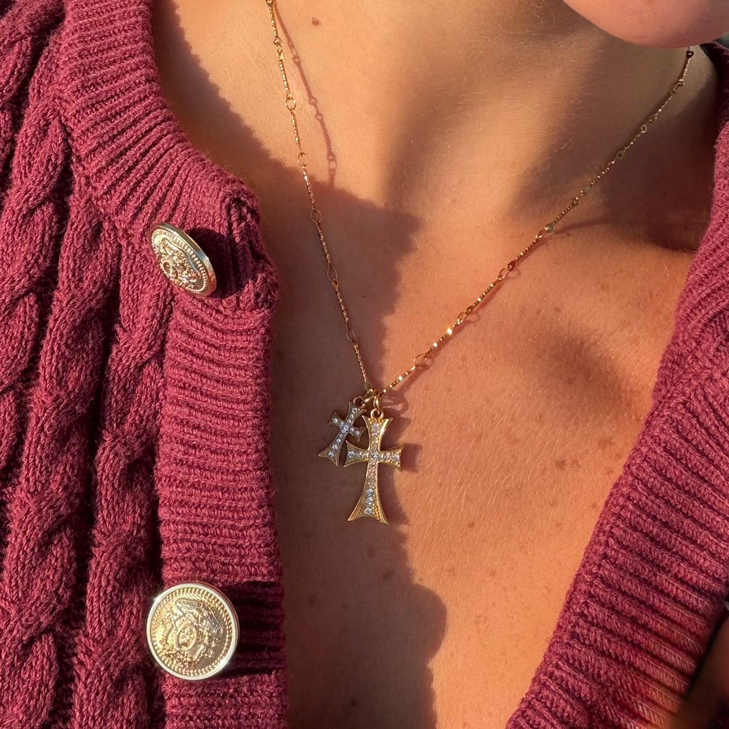 Double Cross Me Necklace 0