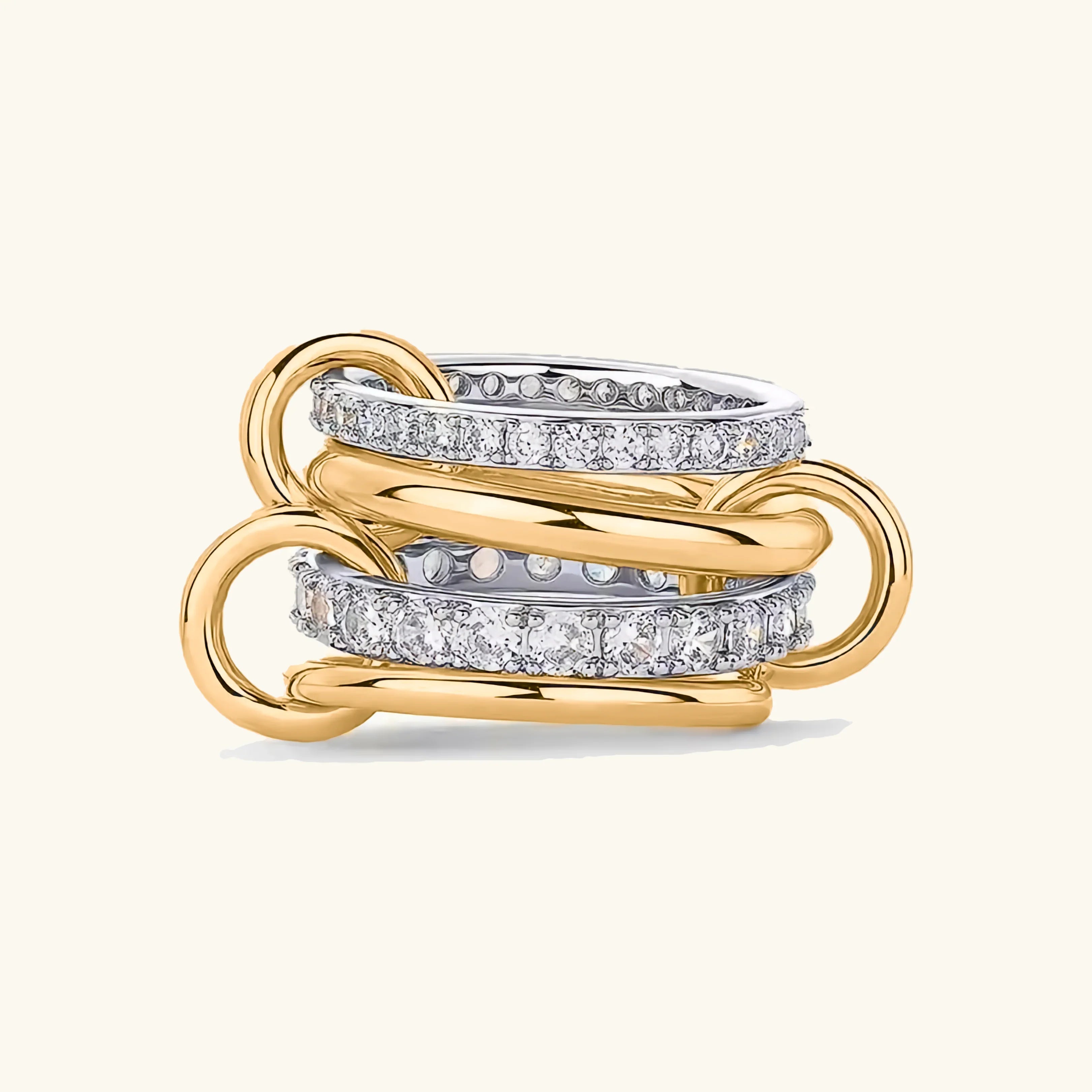 Juno Stacked Diamond Ring 0