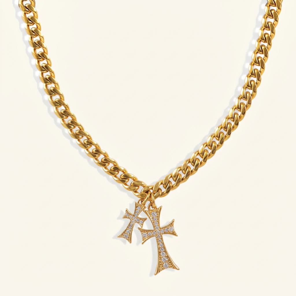 Double Cross Me Necklace